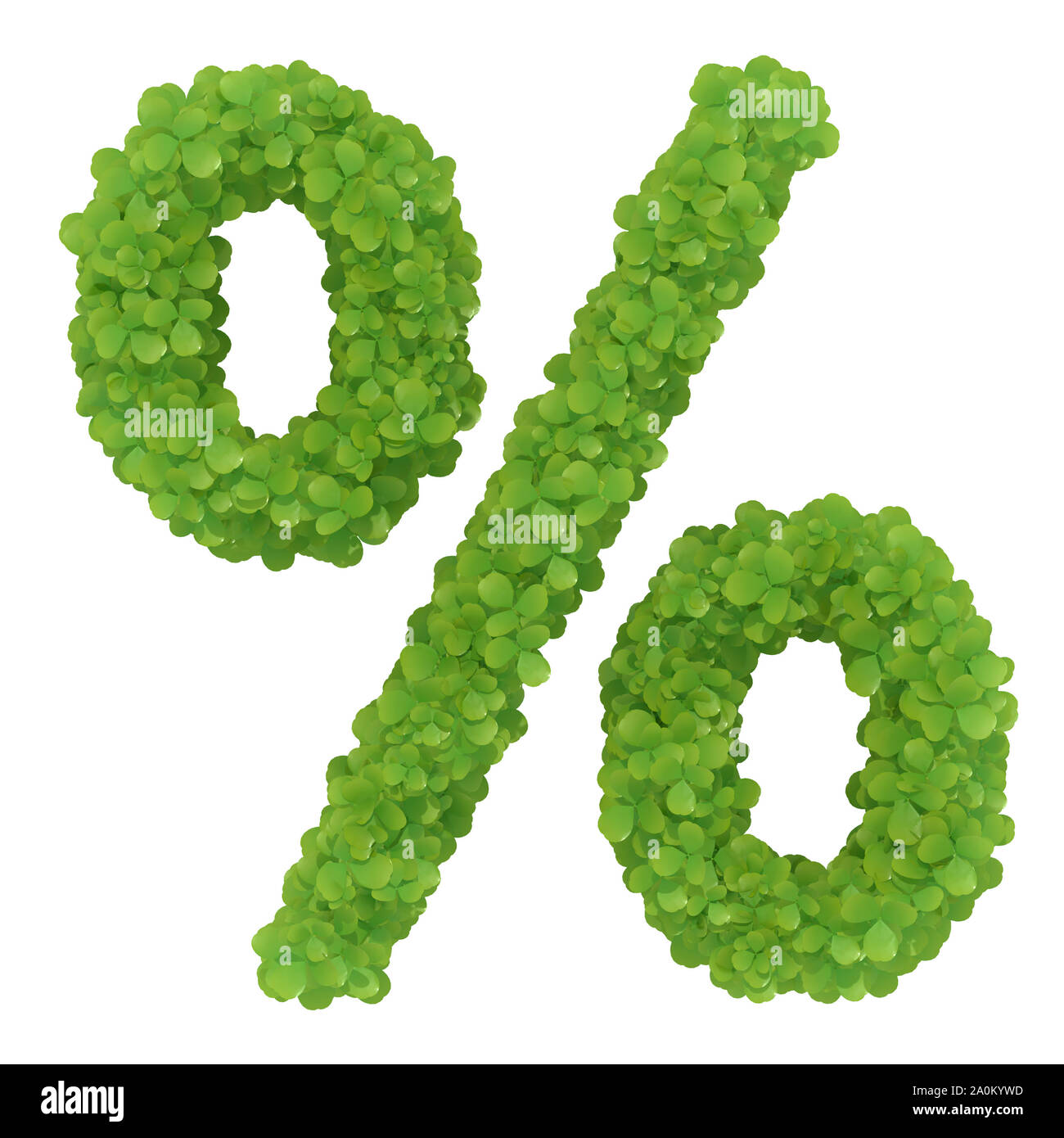sign percentage -3D illustration Stock Photo