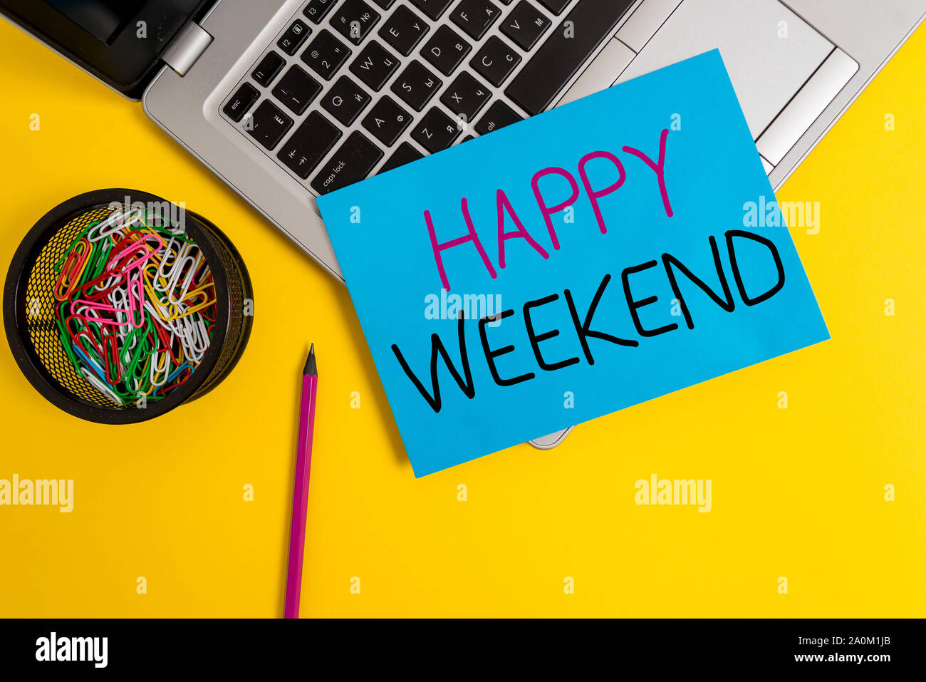 Weekend For Work Word writing text Happy Weekend. Business photo showcasing Cheerful ...