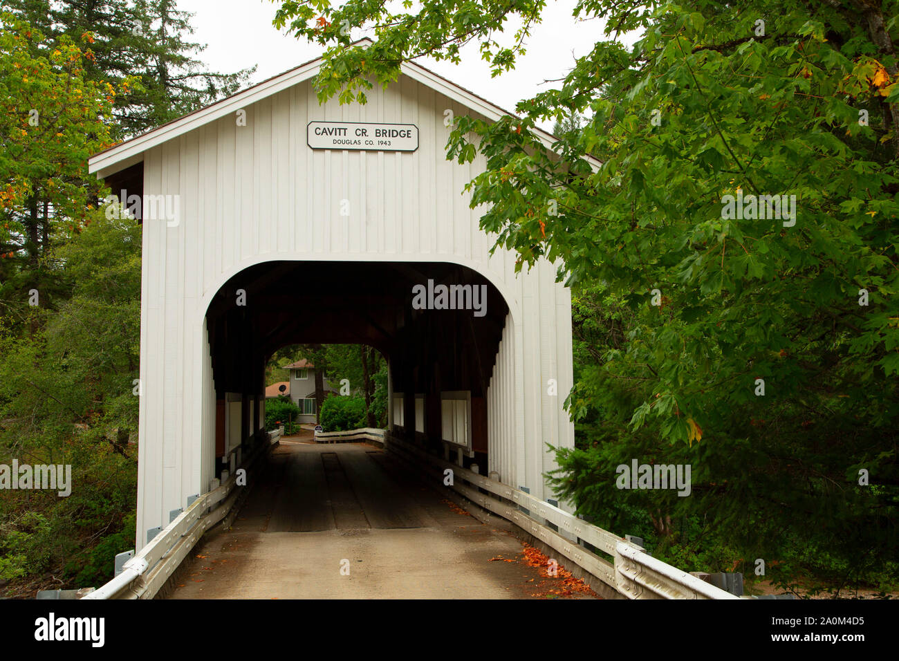 Cavitt Creek covered bridge, Douglas County, Oregon Stock Photo - Alamy