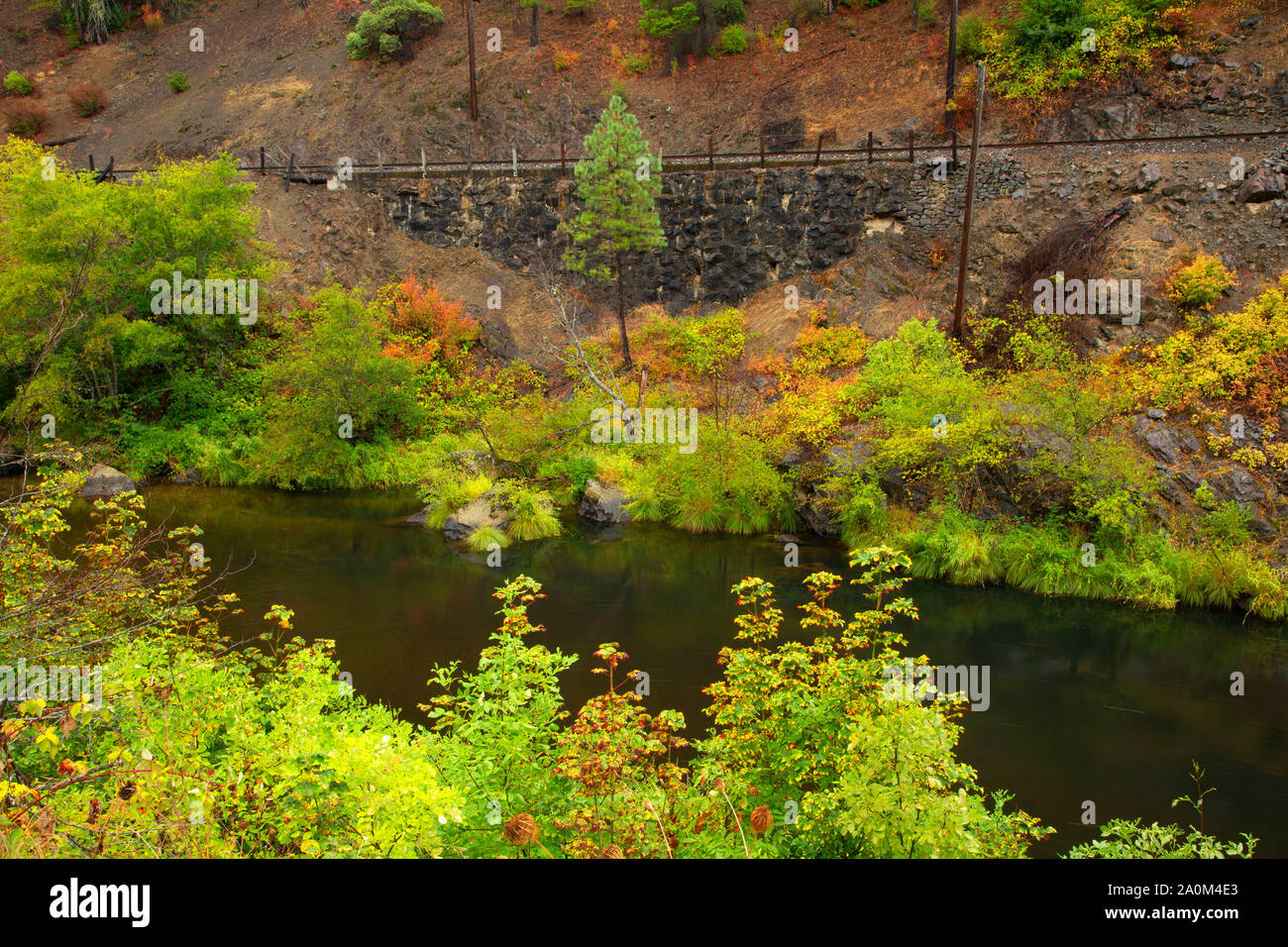 Chinese railroad rockwall, Cow Creek National Back Country Byway, Roseburg District Bureau of