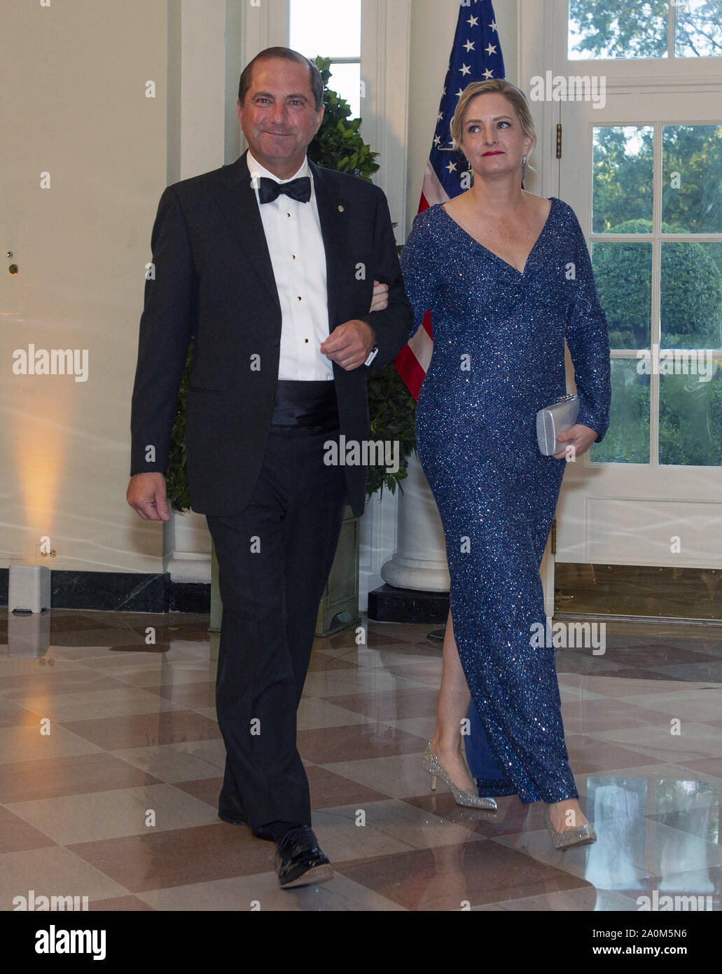 Washington District Of Columbia Usa th Sep 19 United States Secretary Of Health And Human Services Hhs Alex Azar And Jennifer Azar Arrive For The State Dinner Hosted By United States President