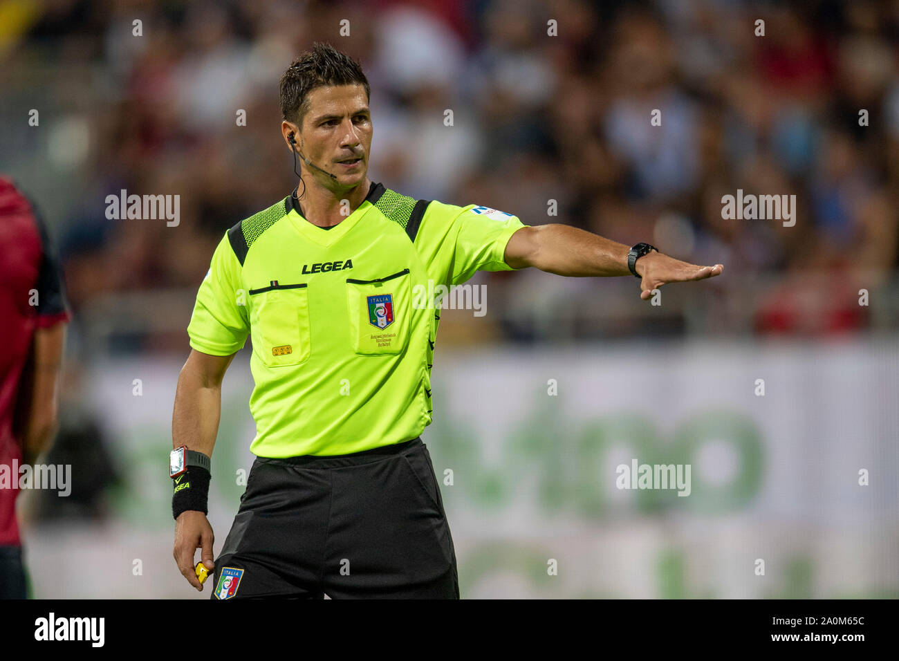 Gianluca Manganiello referee, during the first match of the Italian Serie B  football championship between Frosinone - Empoli final result 0-2, match p  Stock Photo - Alamy