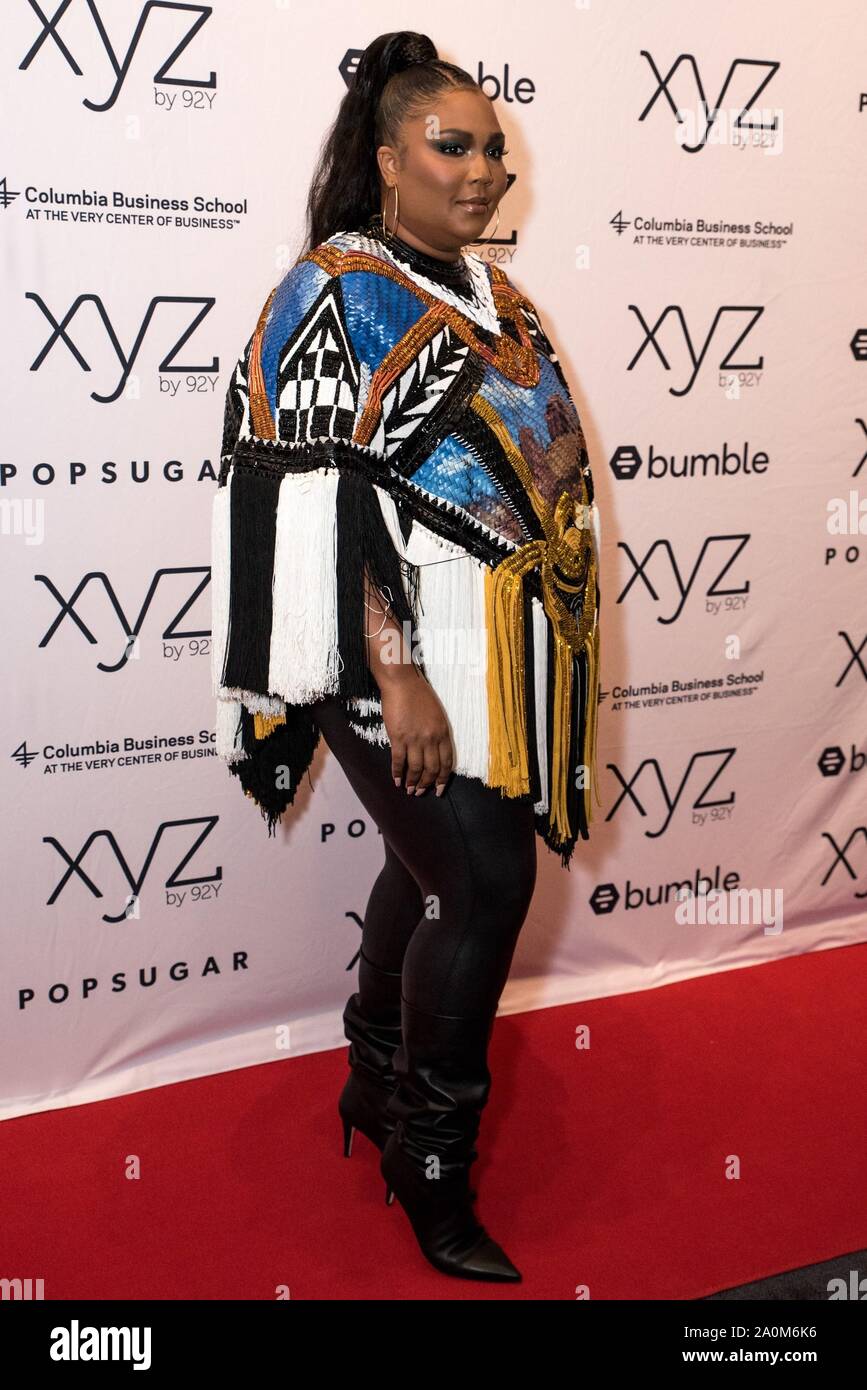 New York, NY, USA. 20th Sep, 2019. at arrivals for Lizzo in Conversation: Cuz I Love You, 92nd Street Y, New York, NY September 20, 2019. Credit: Mark Ashe/Everett Collection/Alamy Live News Stock Photo