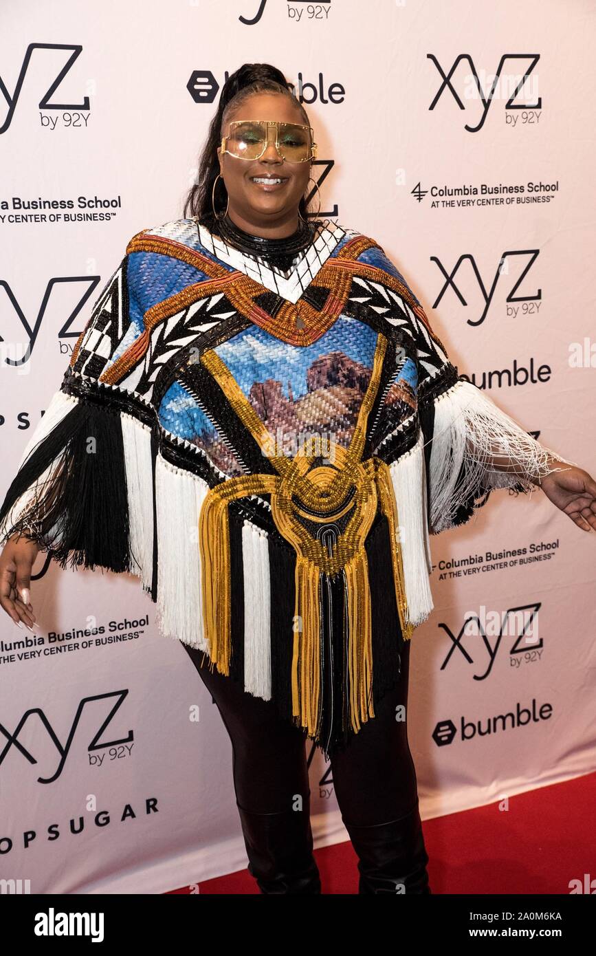 New York, NY, USA. 20th Sep, 2019. at arrivals for Lizzo in Conversation: Cuz I Love You, 92nd Street Y, New York, NY September 20, 2019. Credit: Mark Ashe/Everett Collection/Alamy Live News Stock Photo