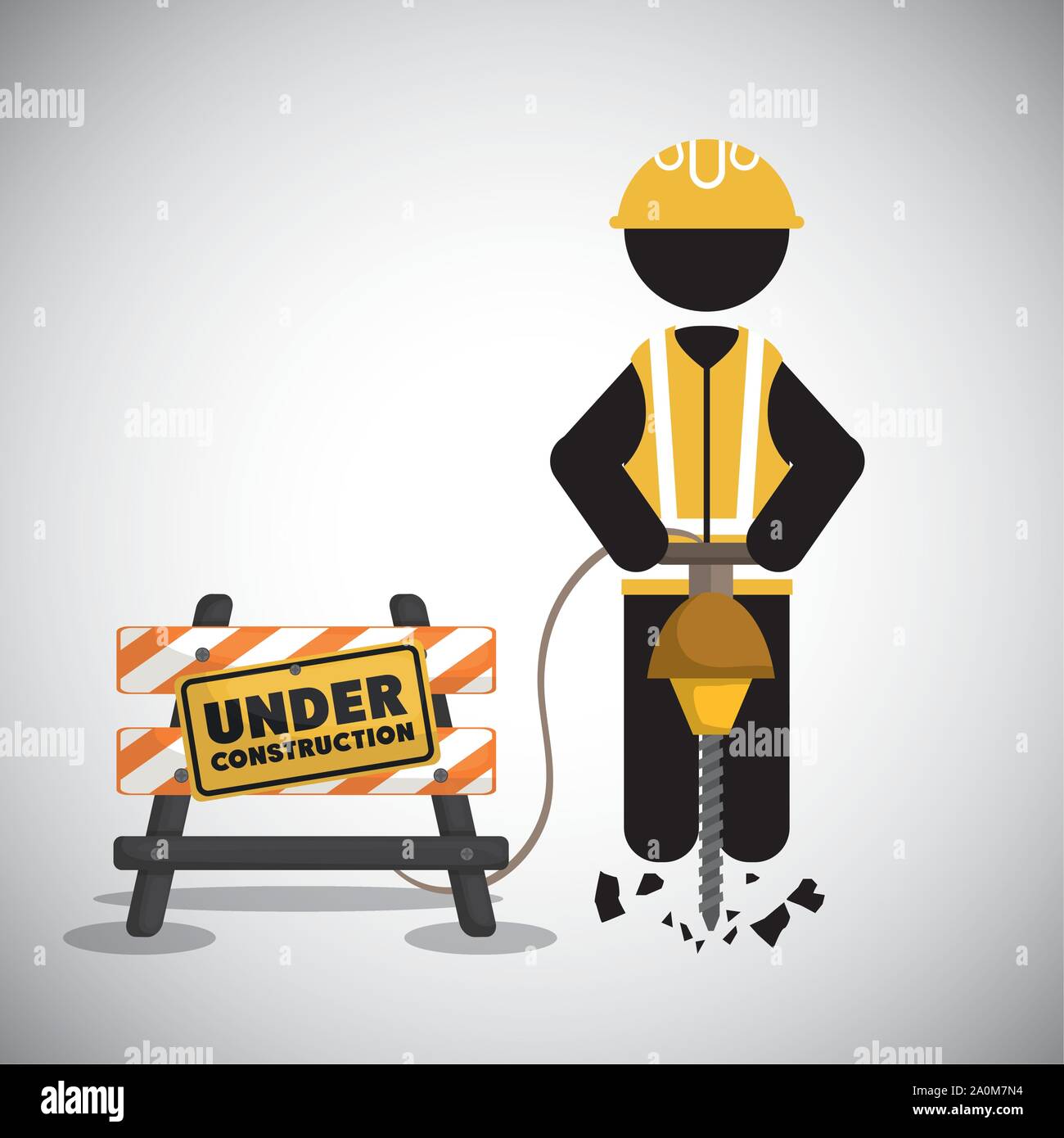 worker under construction place vector illustration desing Stock Vector ...