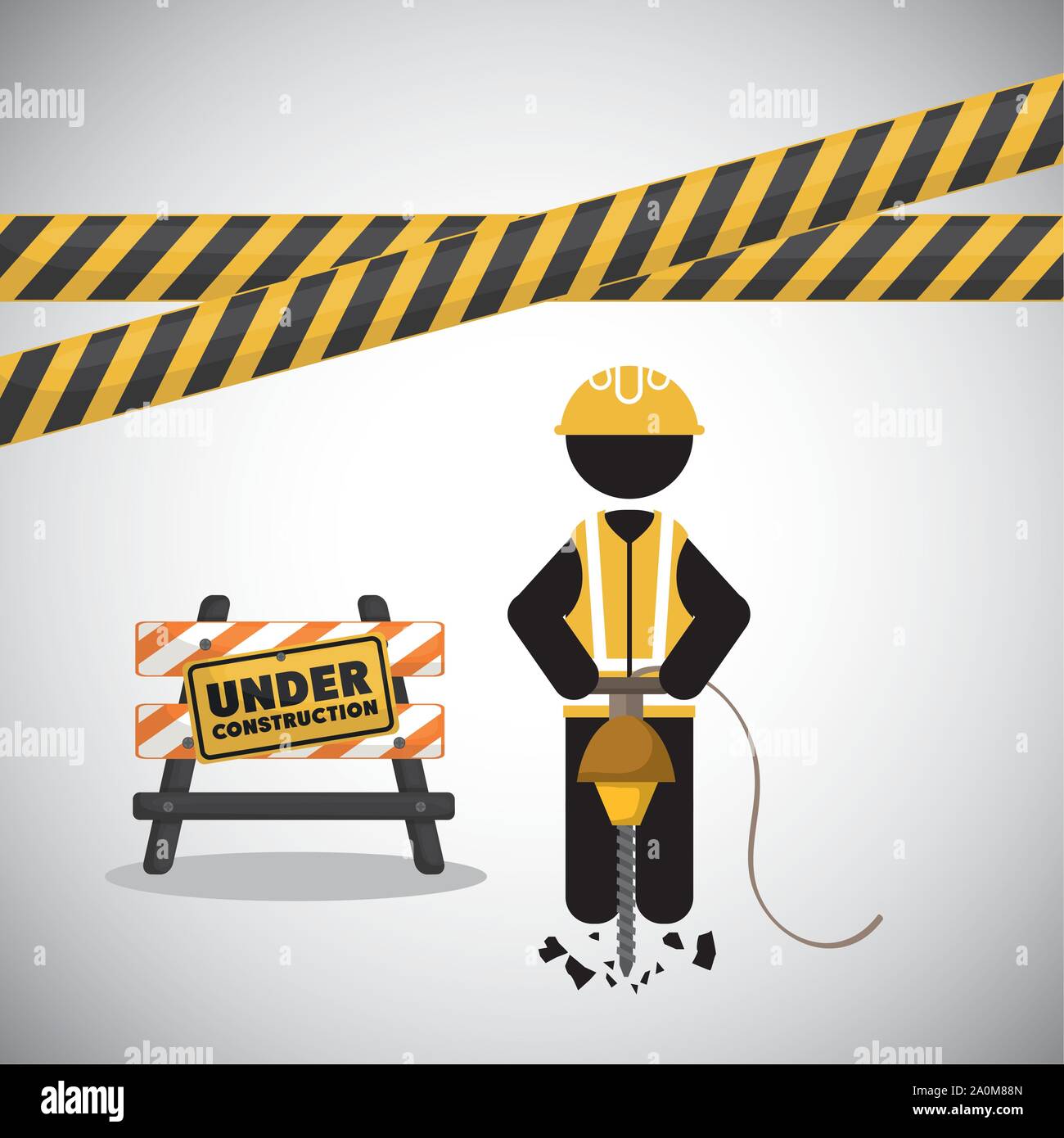 worker under construction place vector illustration desing Stock Vector ...