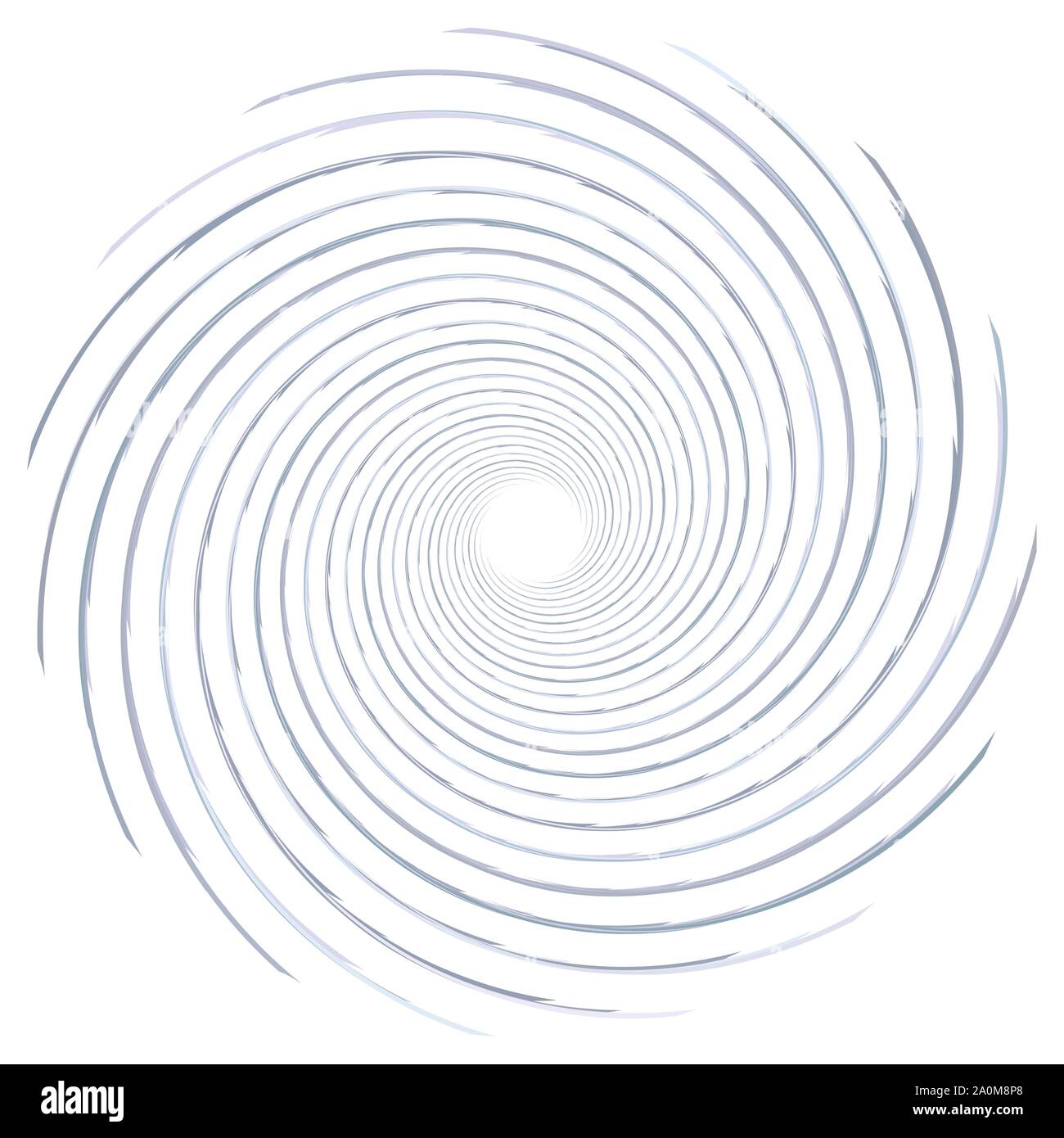 Abstract spiral, twist. Radial swirl, twirl curvy, wavy lines element ...