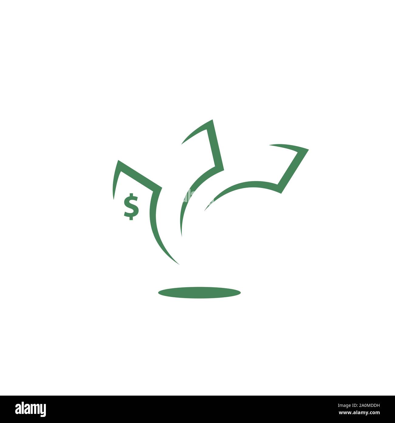simple green money dollar sign Icon logo vector Stock Vector