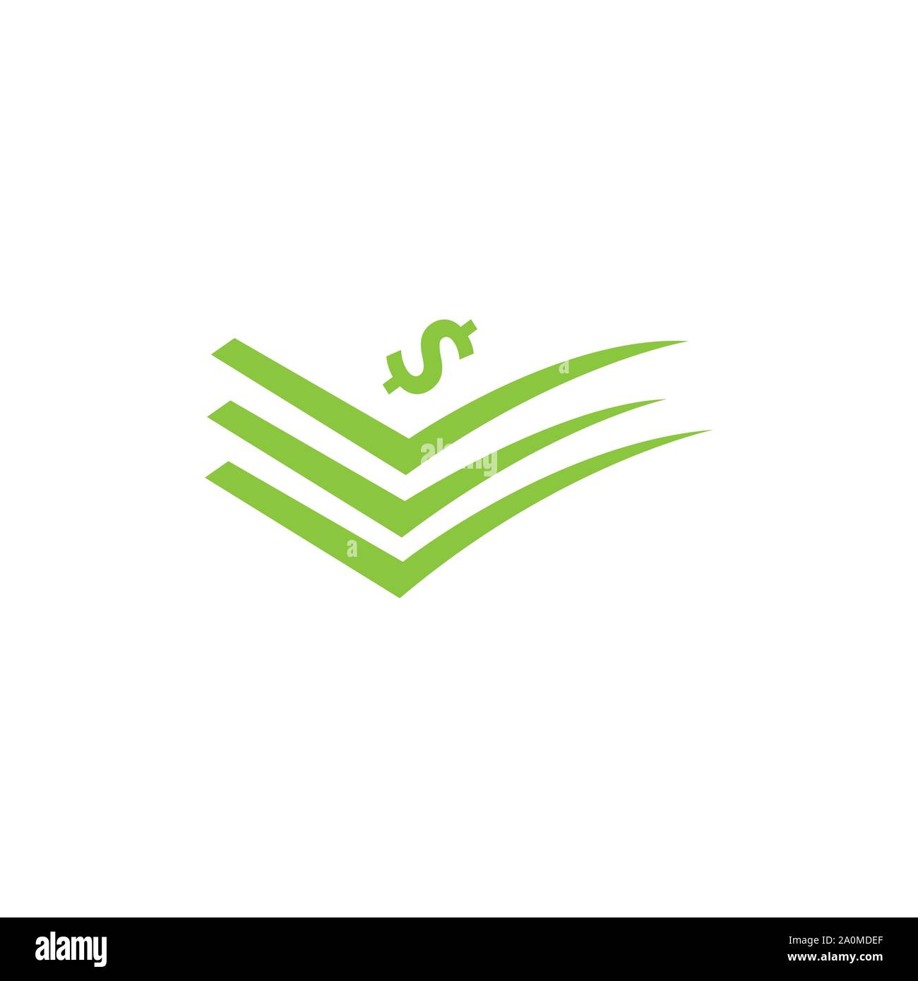 simple green money dollar sign Icon logo vector Stock Vector