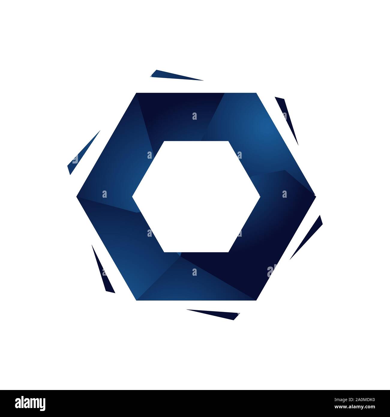 modern geometric hexagonal logo design icon vector element Stock Vector