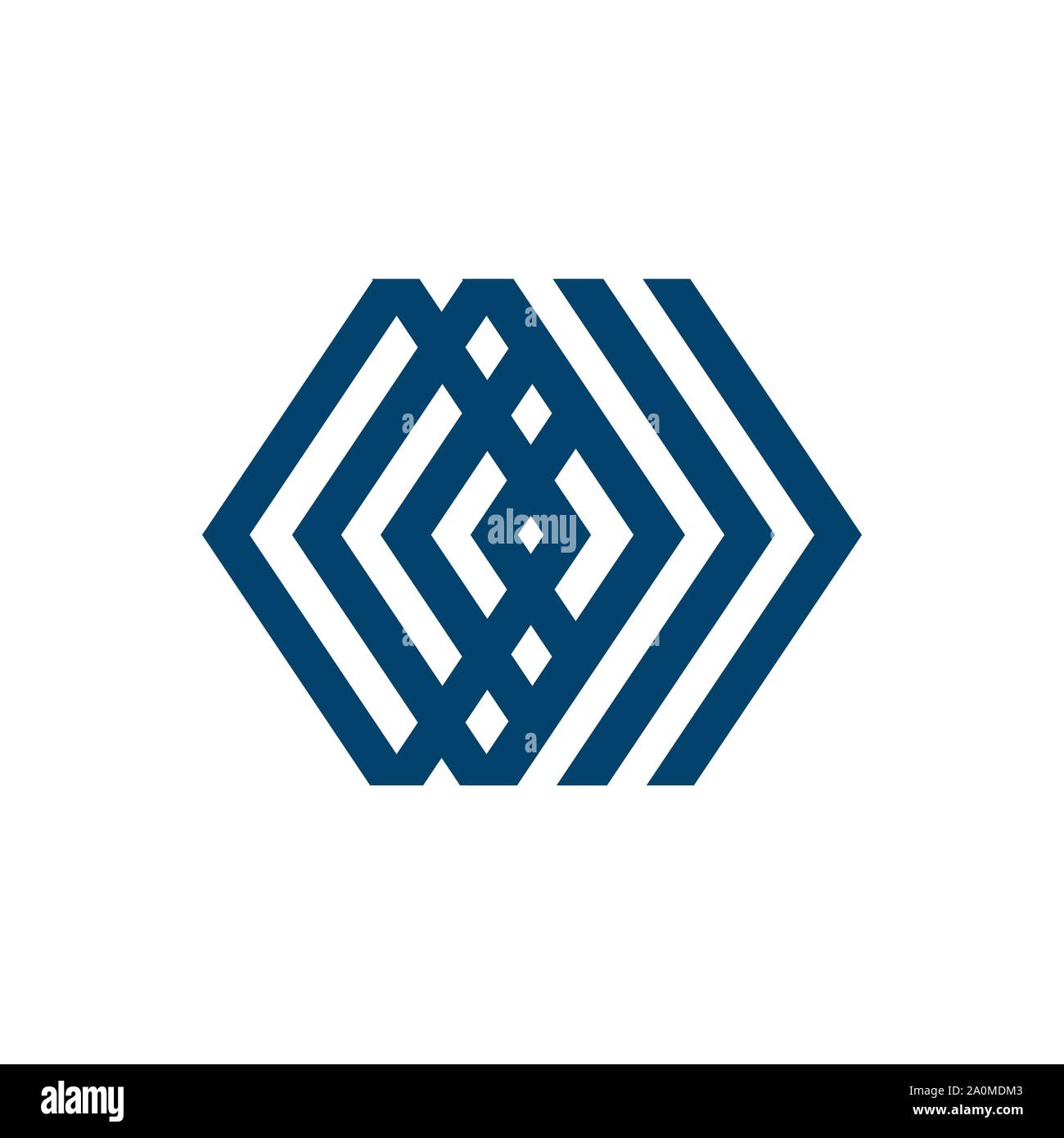 modern style geometric hexagonal logo design icon vector element Stock Vector