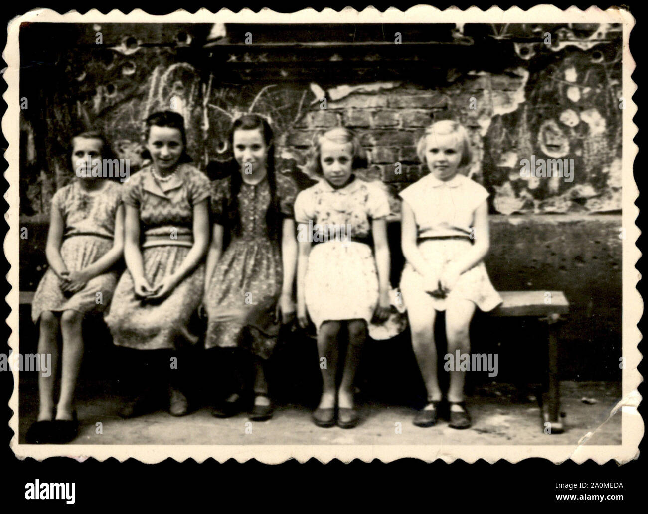 Polish girls from 1950s Stock Photo