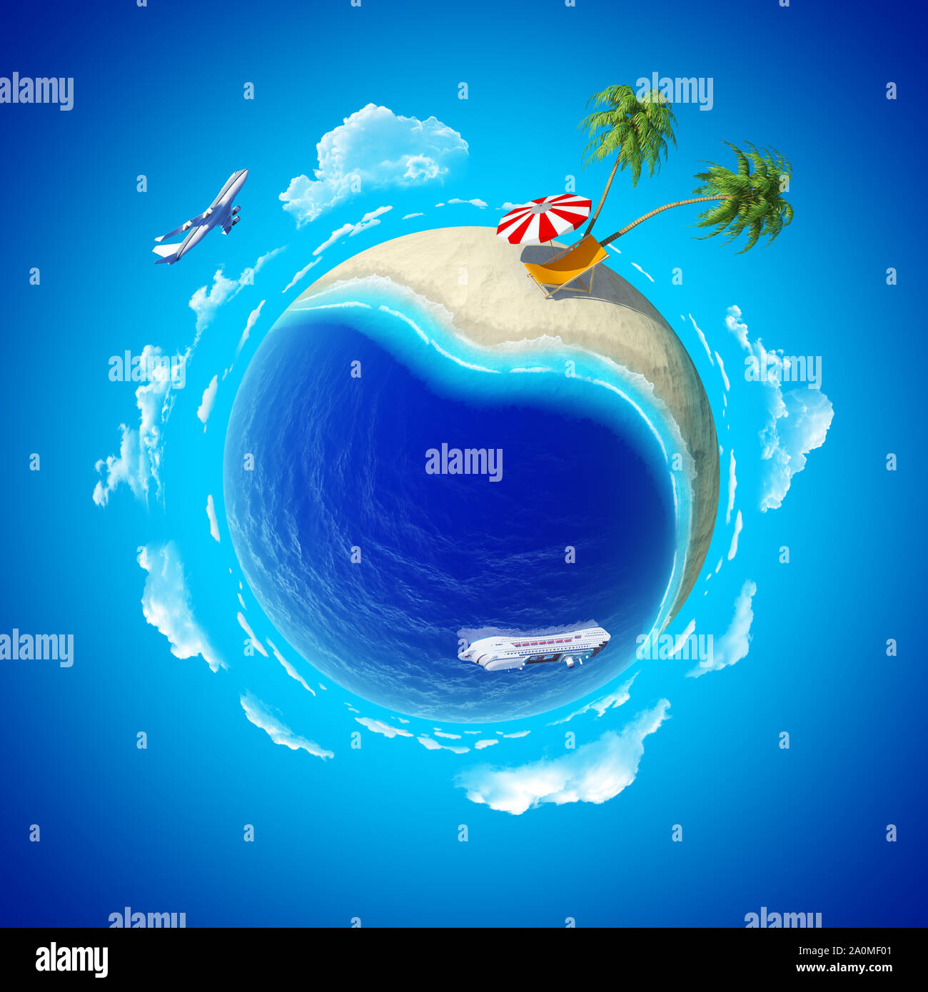 Mini Planet Concept or Earth Concept Stock Photo