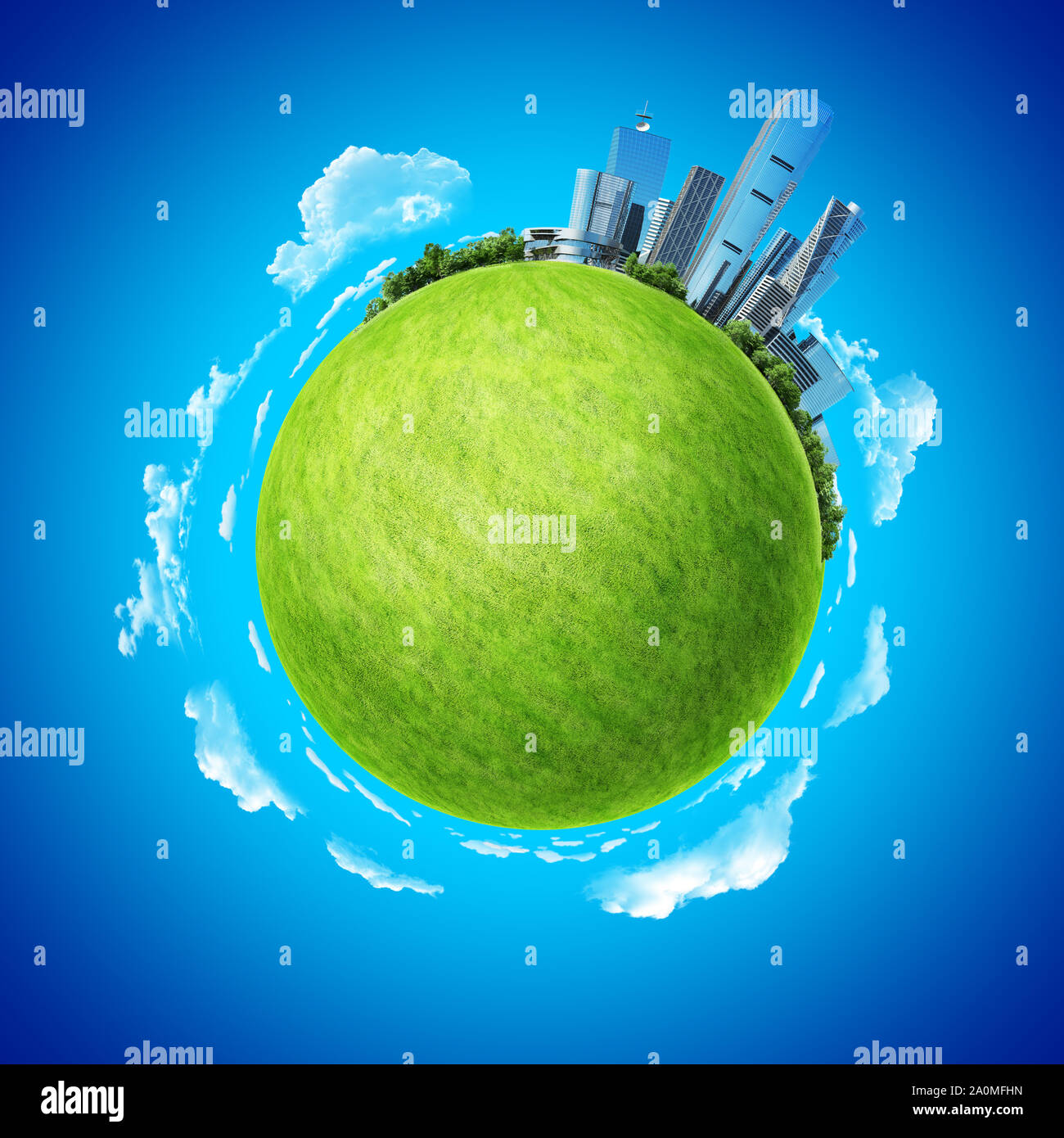 Mini Planet Concept or Earth Concept Stock Photo