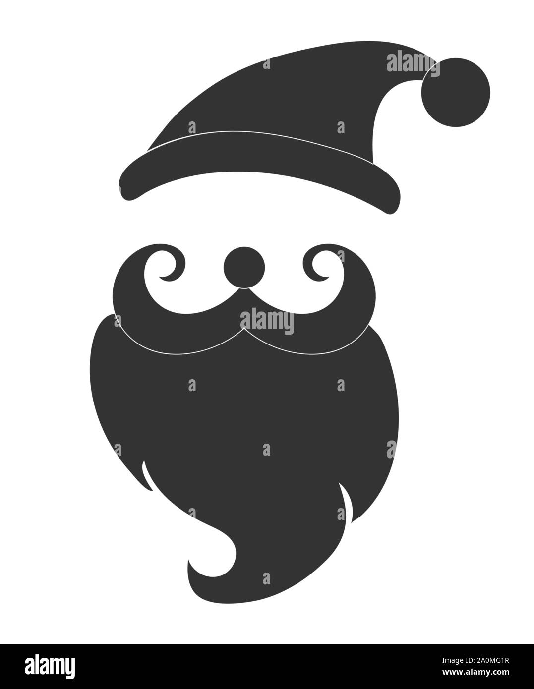 Silhouette of Santa Claus. simple flat design Stock Vector Image & Art