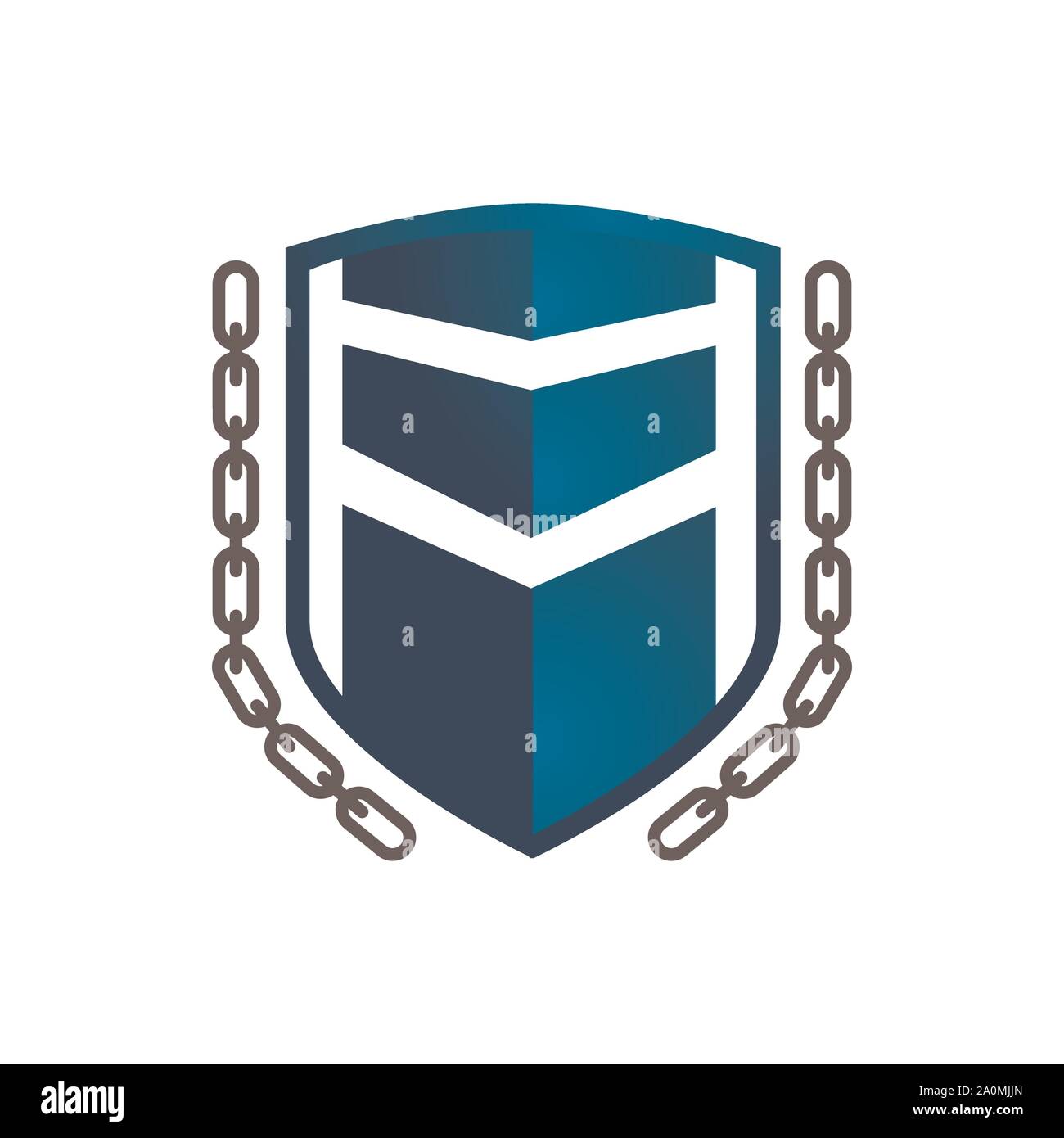 shield Lock Tech Protection Logo Vector Design Element Stock Vector