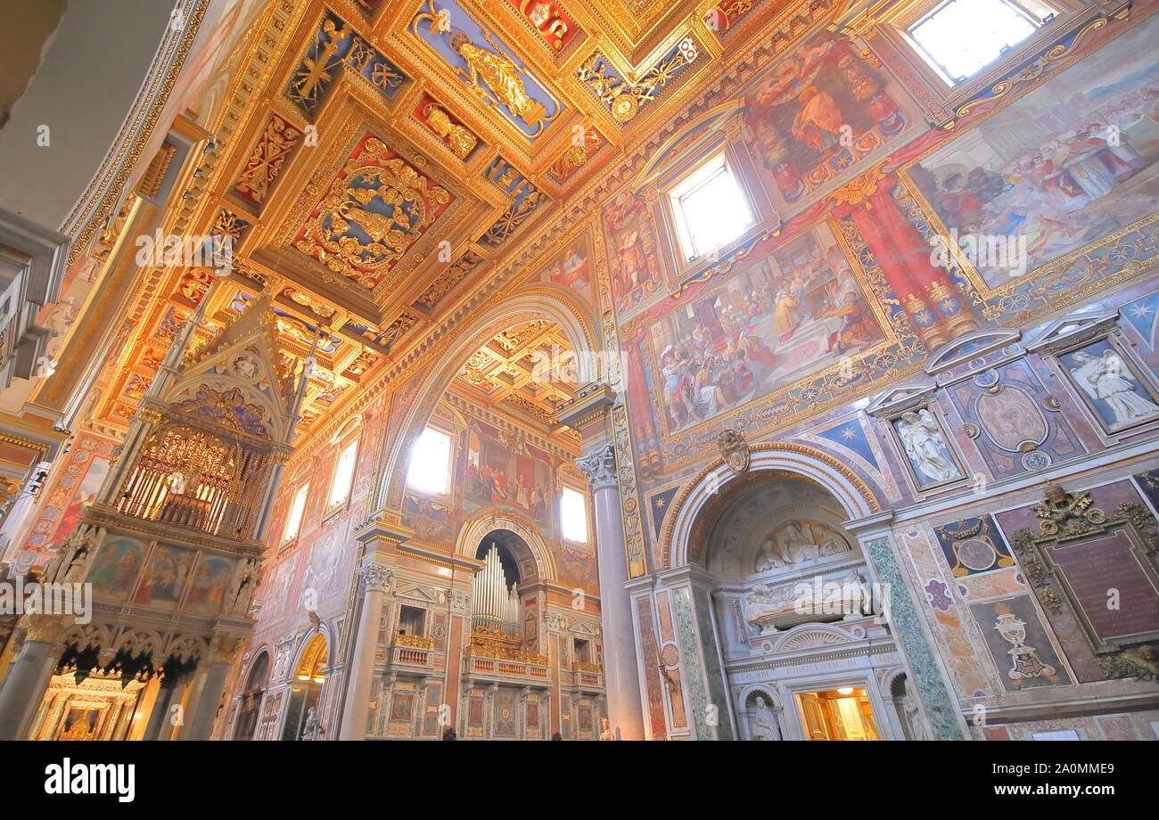 Basilica of San Giovanni in Laterano church Rome Italy Stock Photo