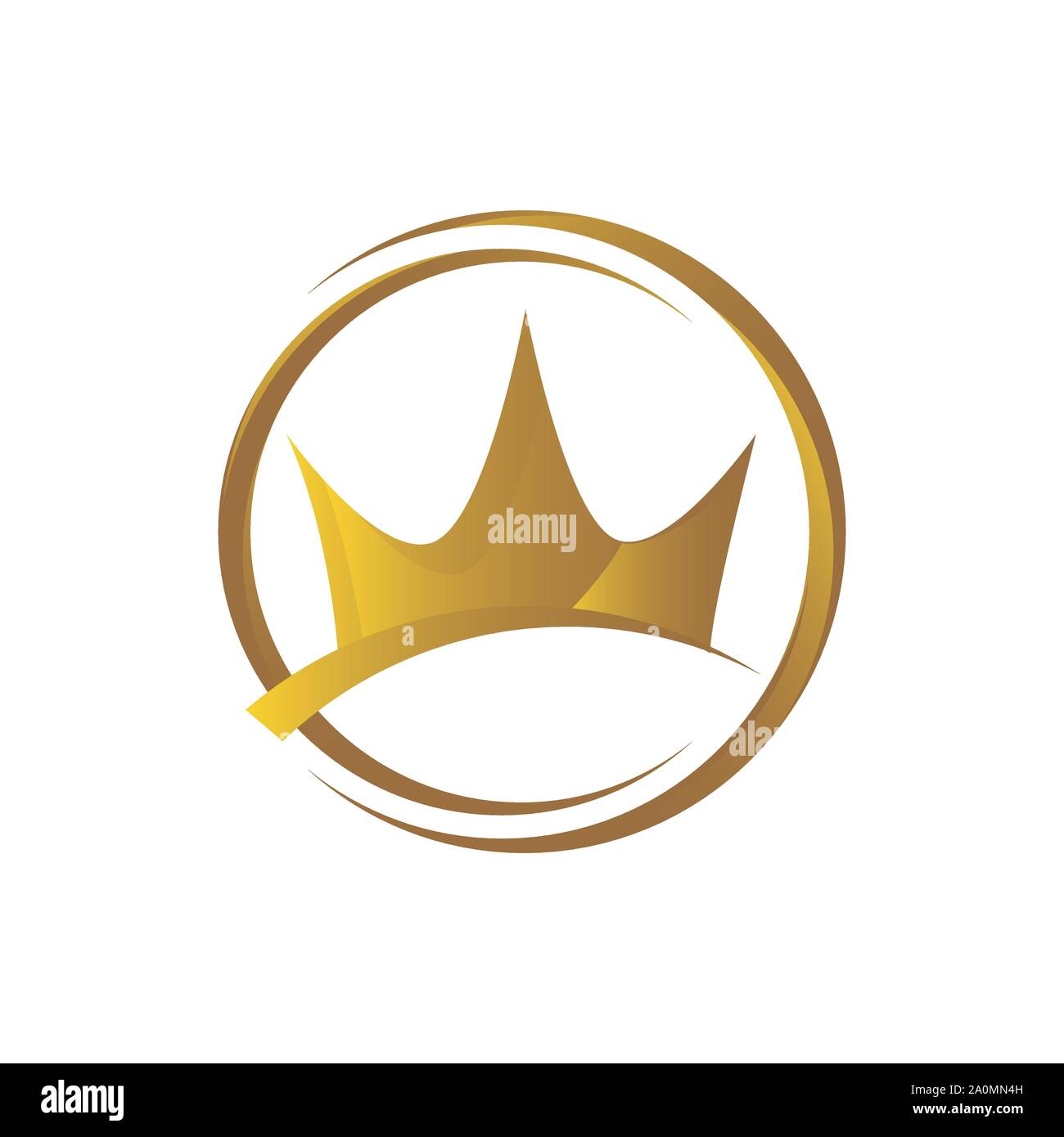 gold luxury Crown Logo Vector Royal King Queen abstract design icon symbol Stock Vector