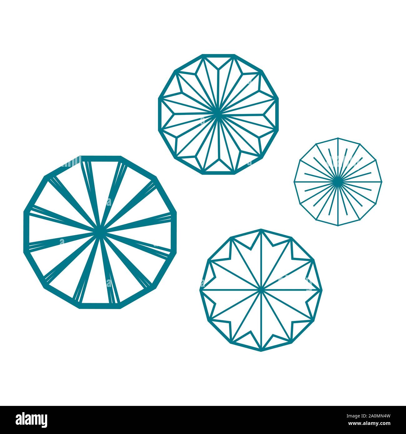 geometric round shape rings abstract circle logo vector design graphic element Stock Vector