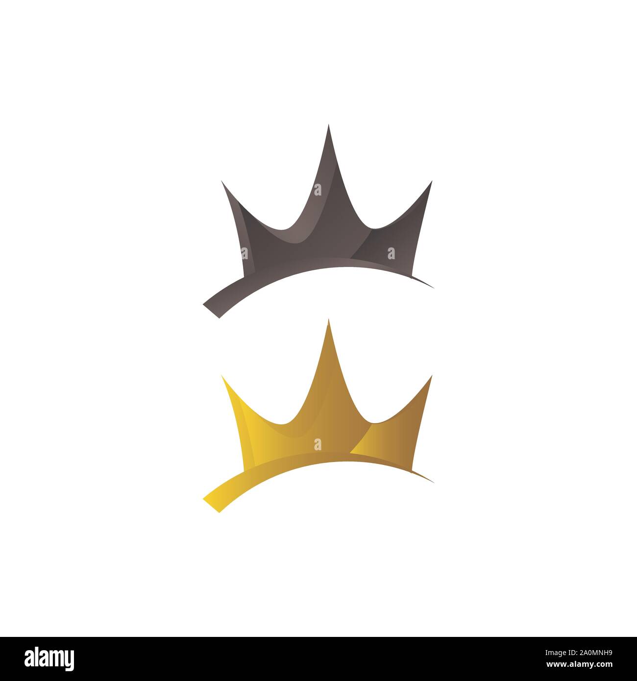 Gold Luxury Crown Logo Vector Royal King Queen Abstract Design