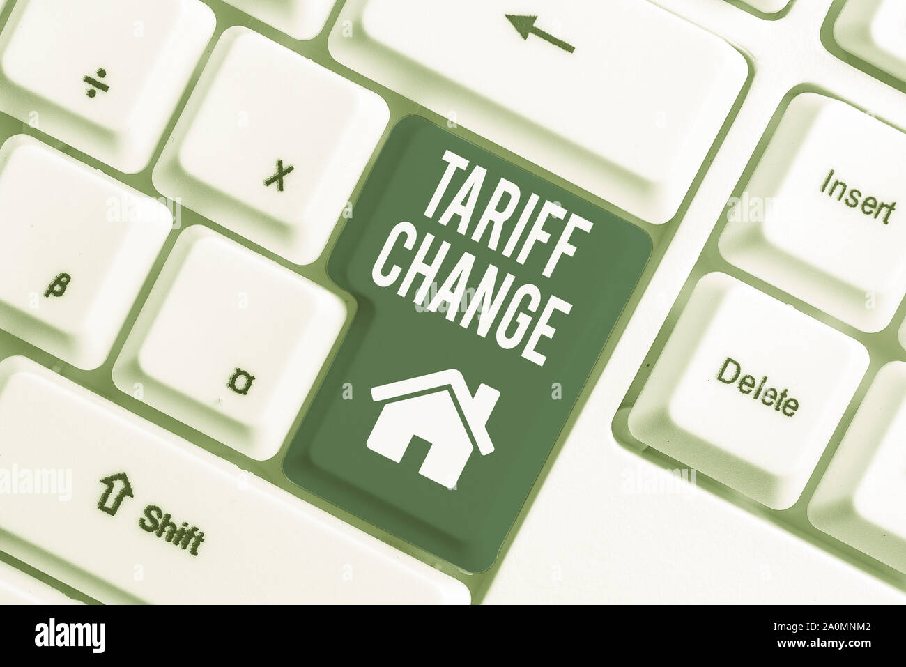 Conceptual hand writing showing Tariff Change. Concept meaning Amendment of Import Export taxes