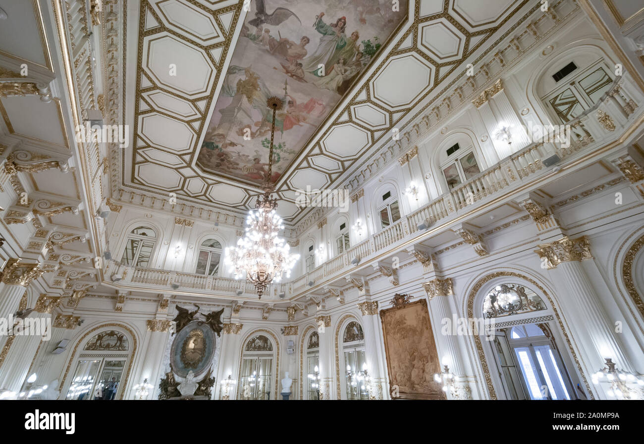 Buenos Aires Argentina April 9 2011 The Interior Of The Government   Buenos Aires Argentina April 9 2011 The Interior Of The Government House Also Known As Pink House This Is The White Salon The Place Where The P 2A0MP9A 