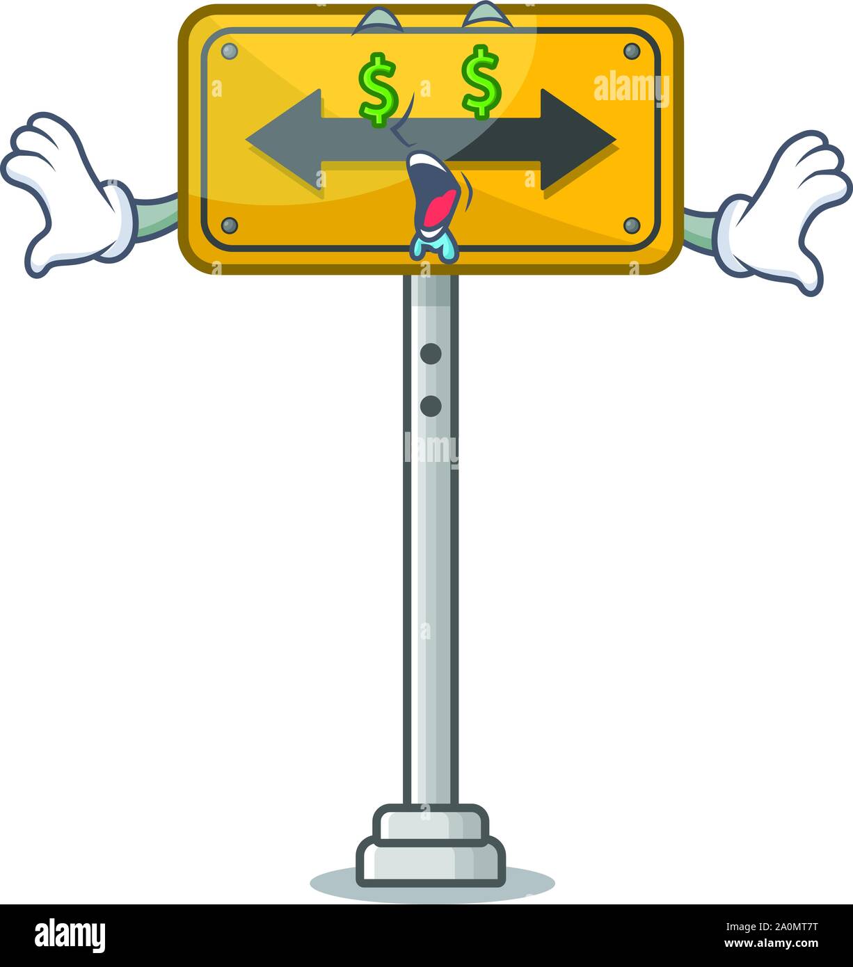 Money eye pass on either side a mascot Stock Vector Image & Art Alamy