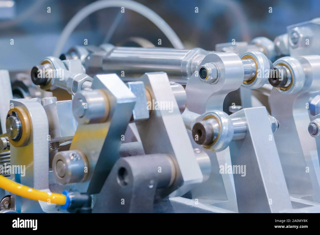 Moving parts of industrial automotive machine tool equipment Stock