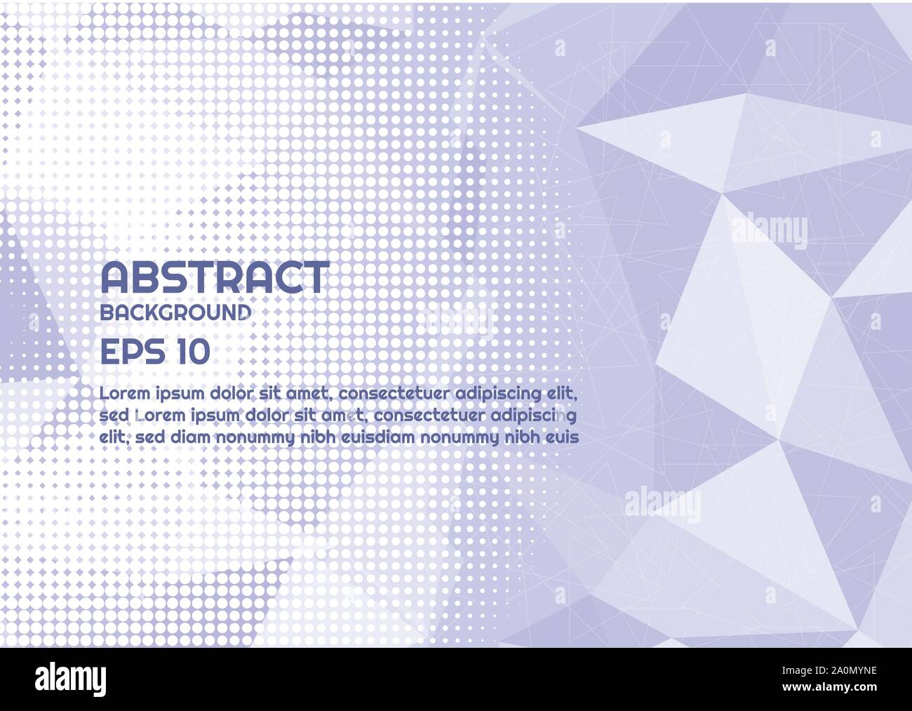 Abstract polygon background triangle style and halftone with space for ...