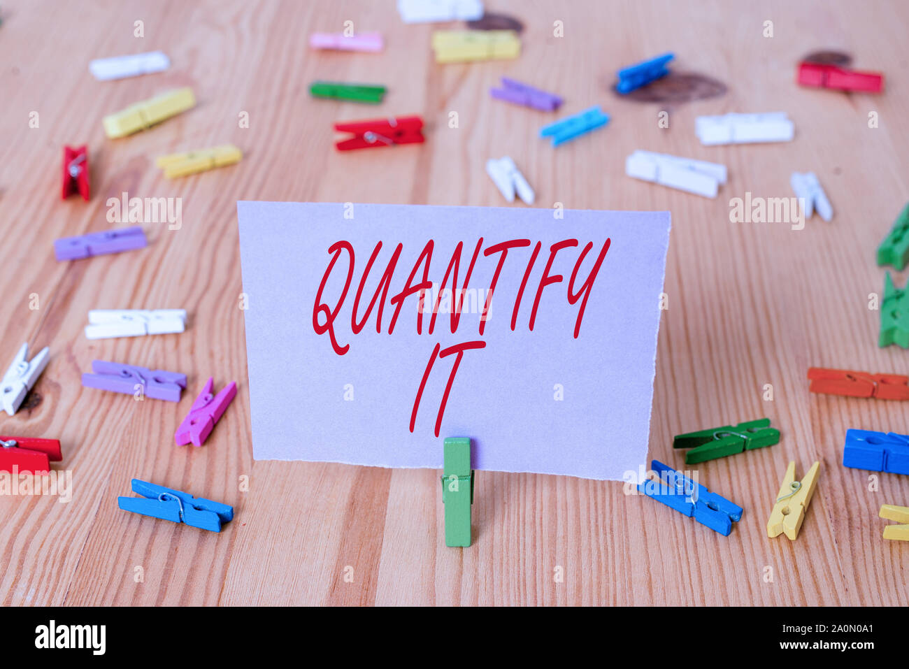 Stock Photo Quantify Handwriting text Quantify It. Conceptual photo Measure the size or ...