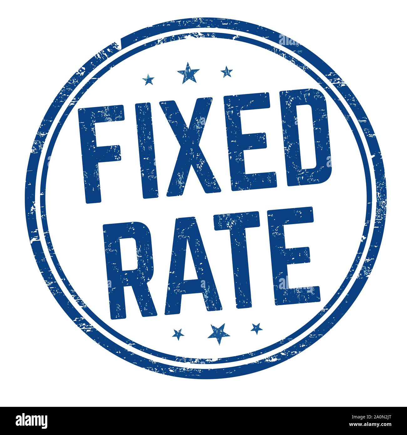 Fixed rate sign or stamp on white background, vector illustration Stock Vector
