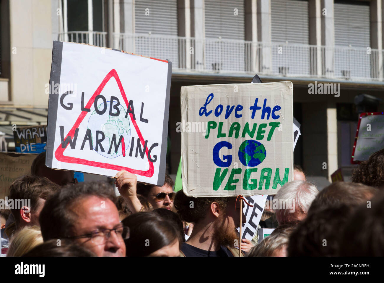 September 20, 2019 - Cologne, Germany. Fridays for Future climate strike. Global day of action initiated by young people calling for a radical change Stock Photo