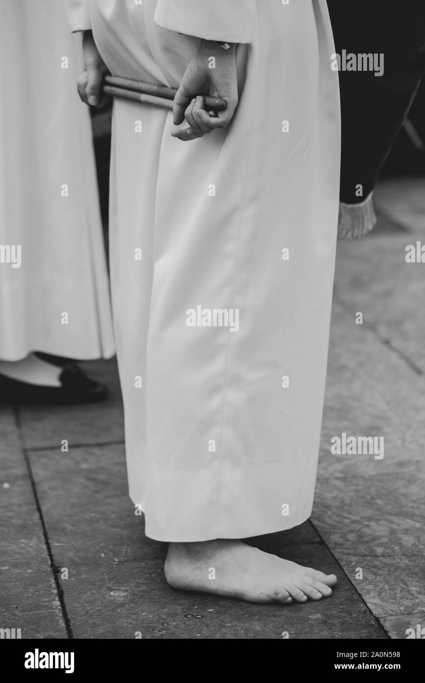 Procession. Holy Week. Asturias. Stock Photo