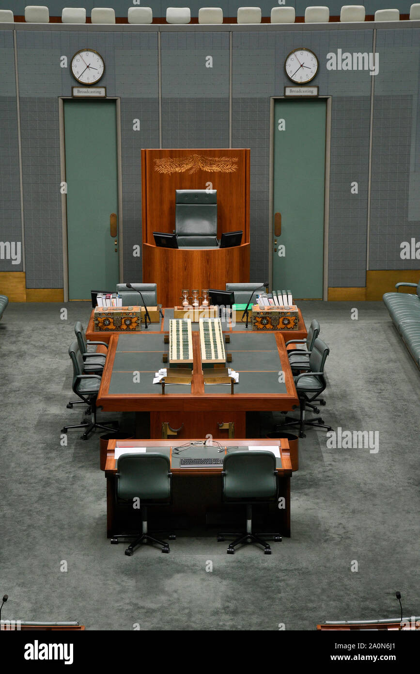 Senate, Parliament House at Capital Hill in Canberra, Australia Stock Photo