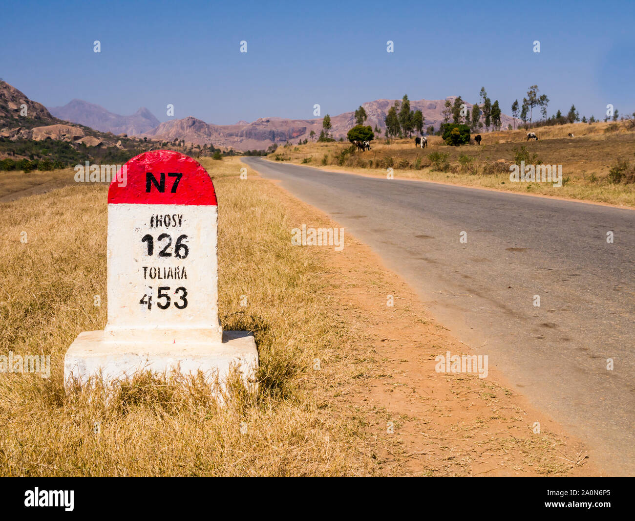 Madagascar, stunning view of Route Nationale 7 (RN7), legendary road