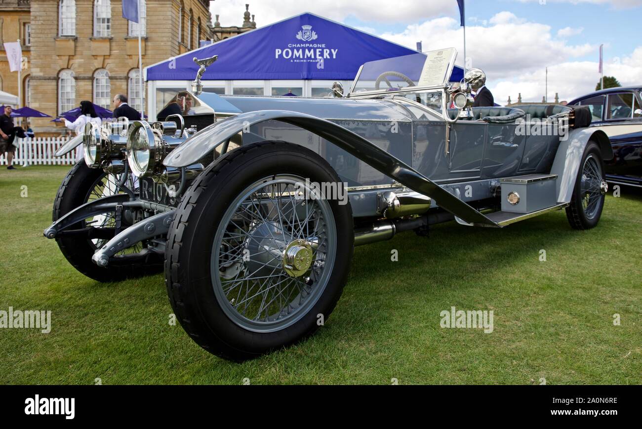 1911 Rolls-Royce Silver Ghost ‘1701’ on show at the 2019 Salon Privé at Blenheim Palace, Oxfordshire Stock Photo