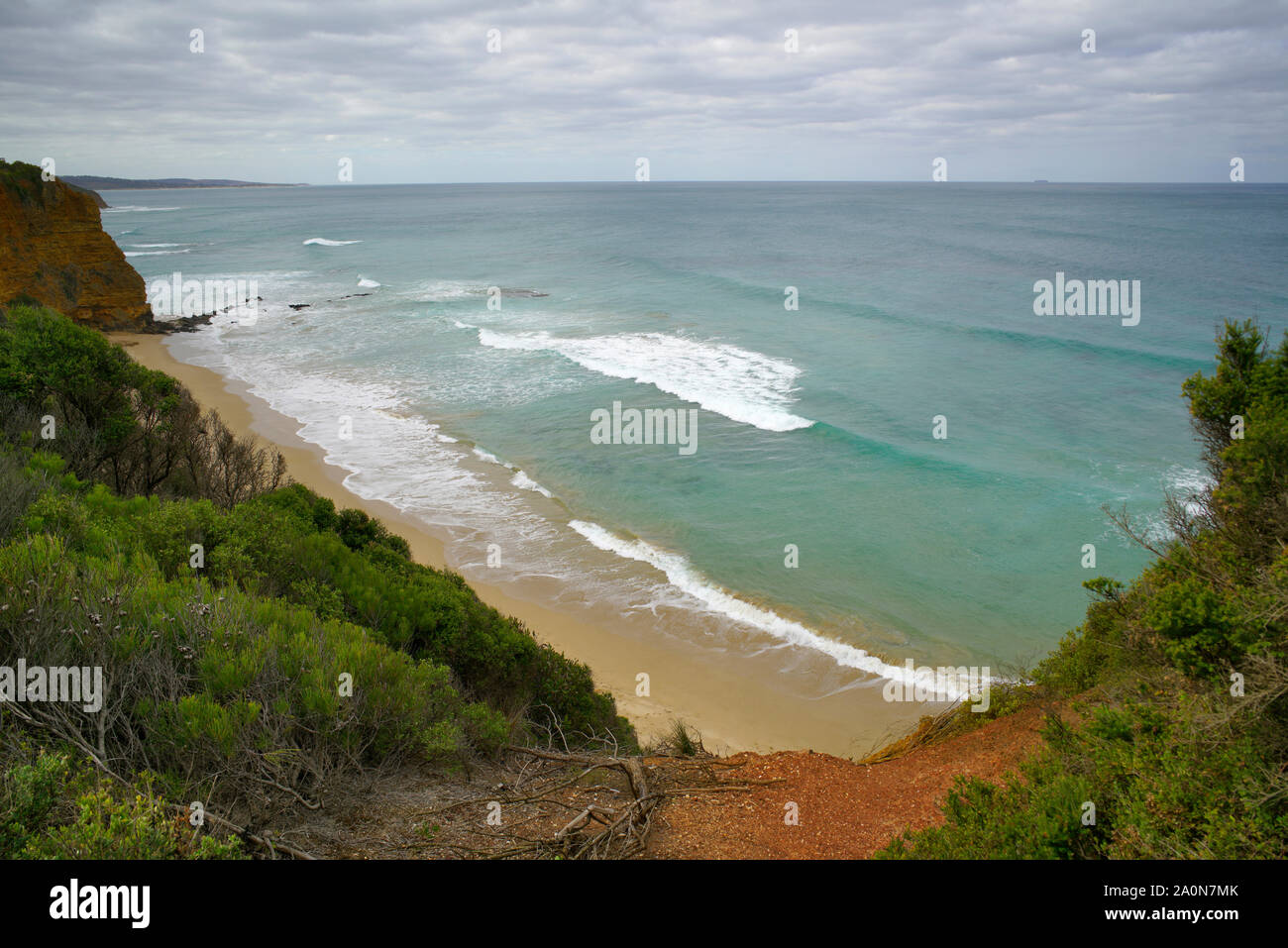 Seascapes along Great Ocean Road, Victoria in Australia Stock Photo