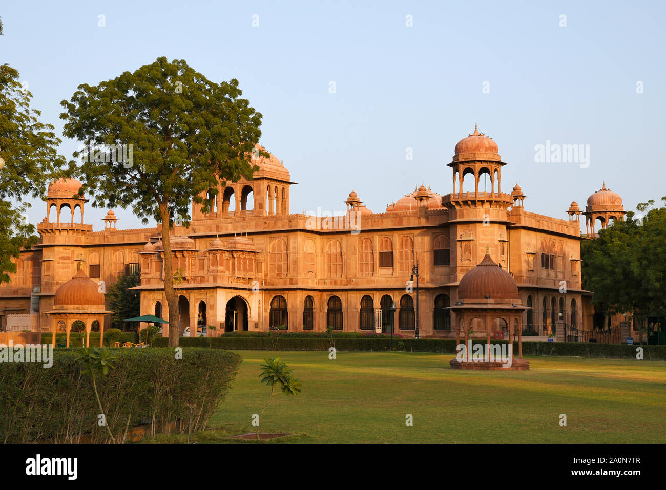 Lalgarh Palace now converted to a Hotel at Bikaner in Rajasthan, India Stock Photo