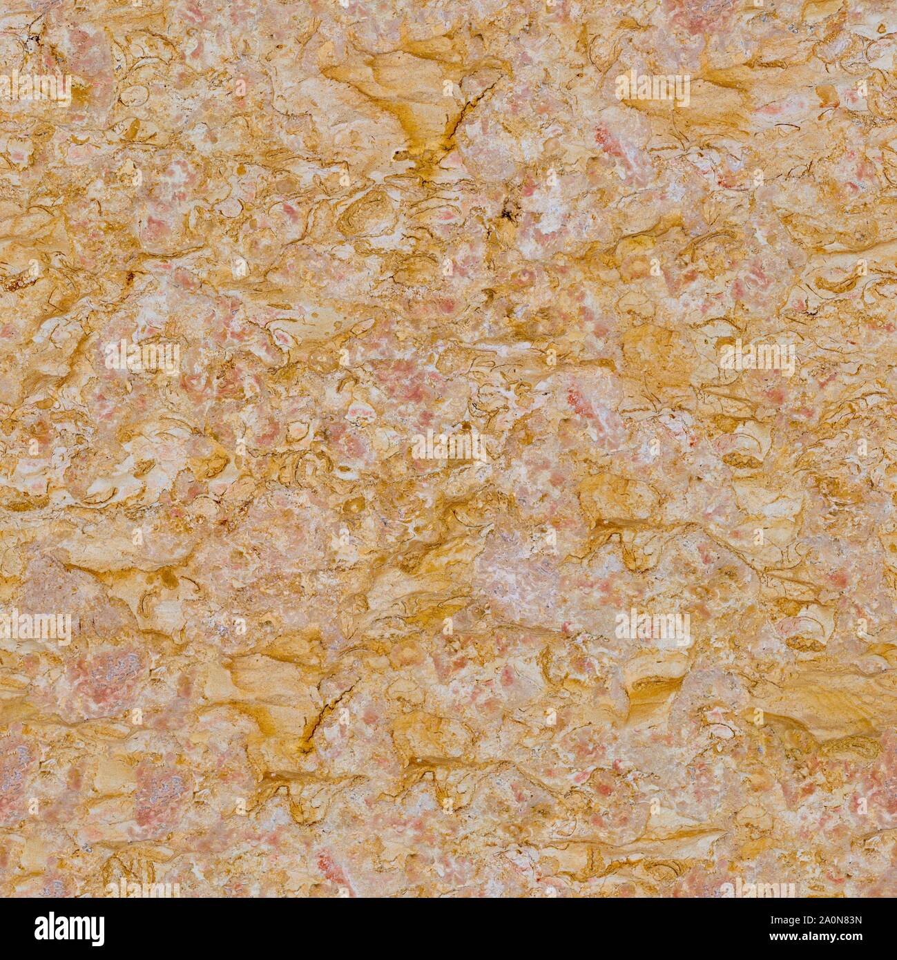 Orange marble tiles texture wall. Seamless square background, tile ready. Stock Photo