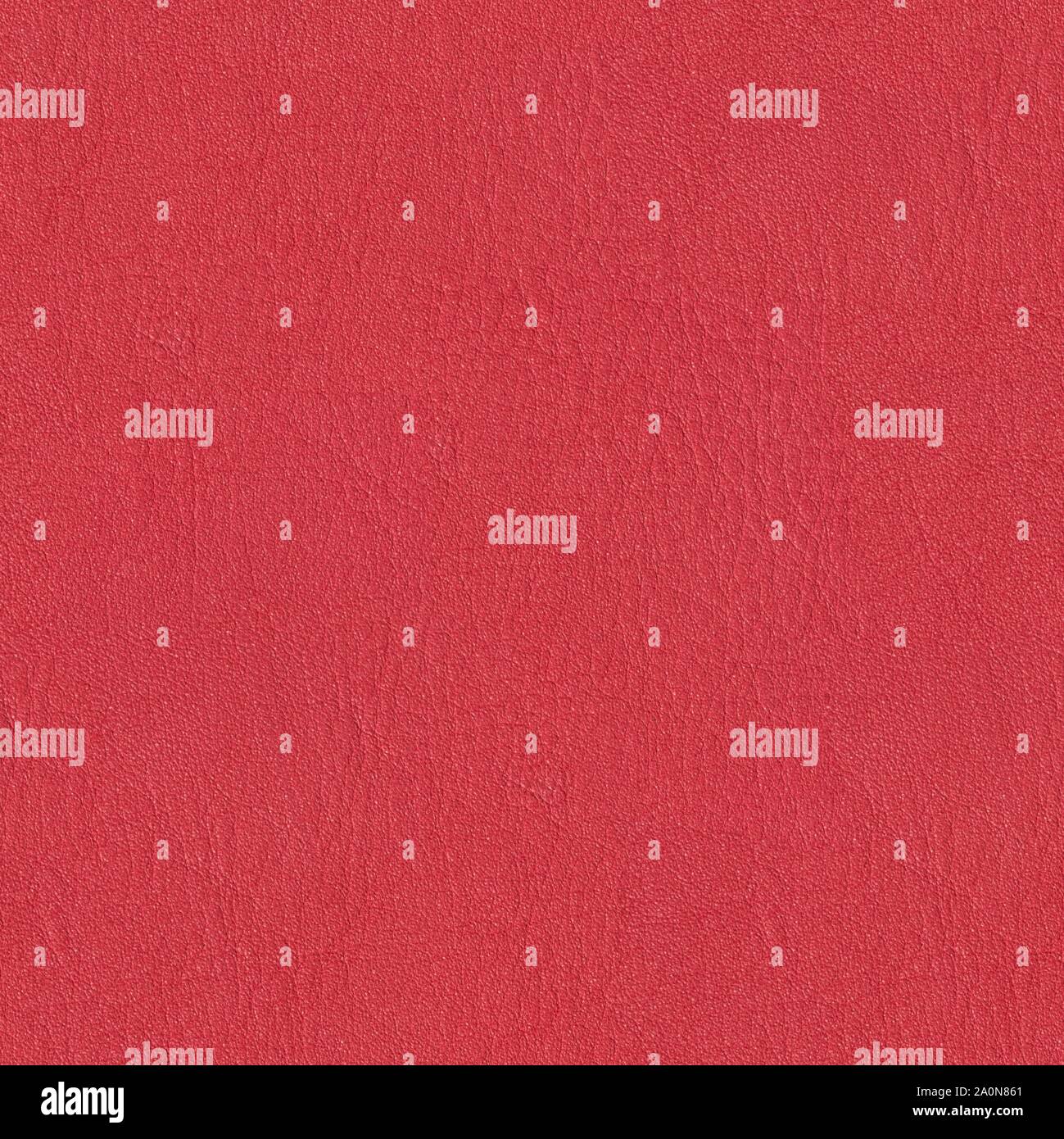 Bright red leather background. Seamless square texture, tile ready. Stock Photo