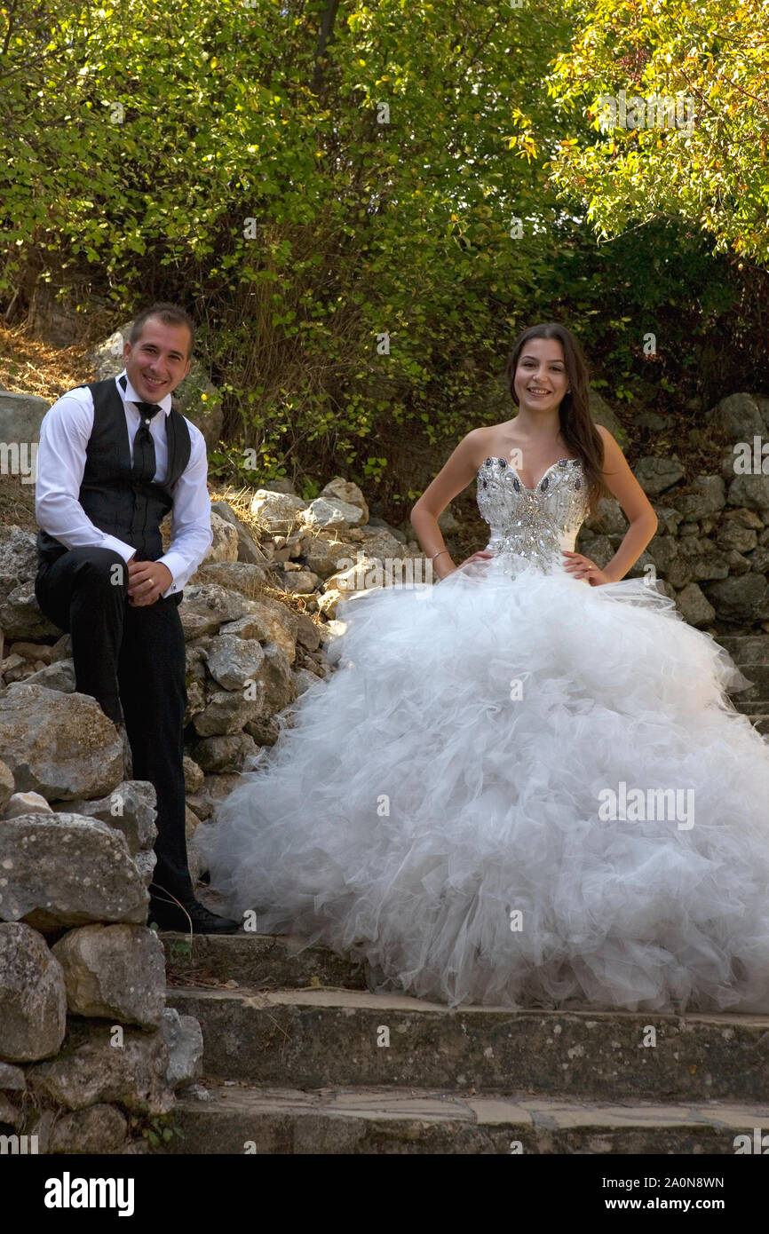 Turkish white shop wedding dress