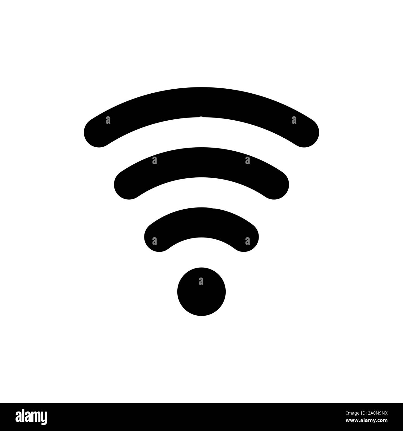 Wifi icon vector. Wireless internet WIFI sign. Stock Vector