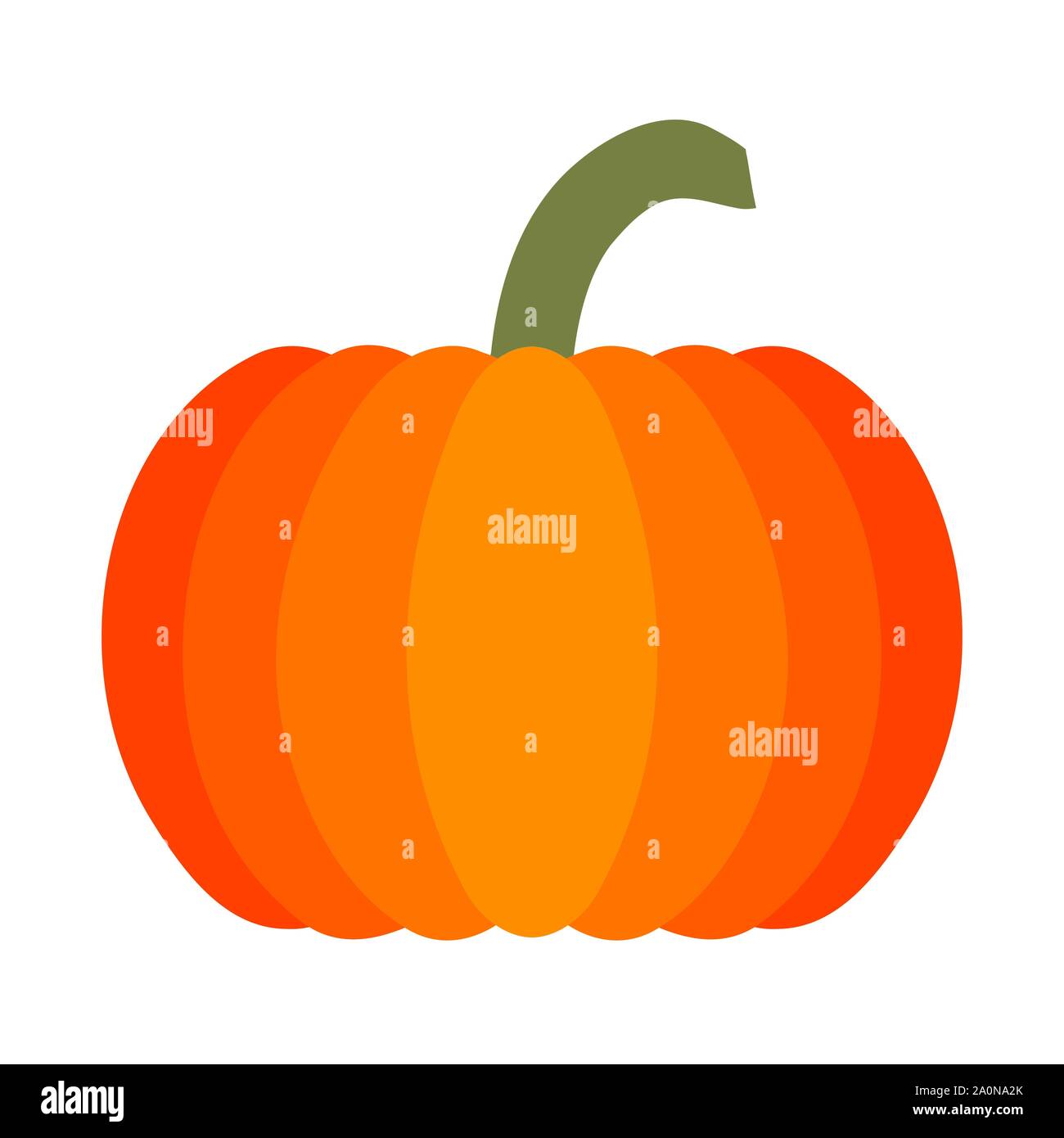 Pumpkin Isolated on White. Flat Design Style Stock Vector Image & Art ...