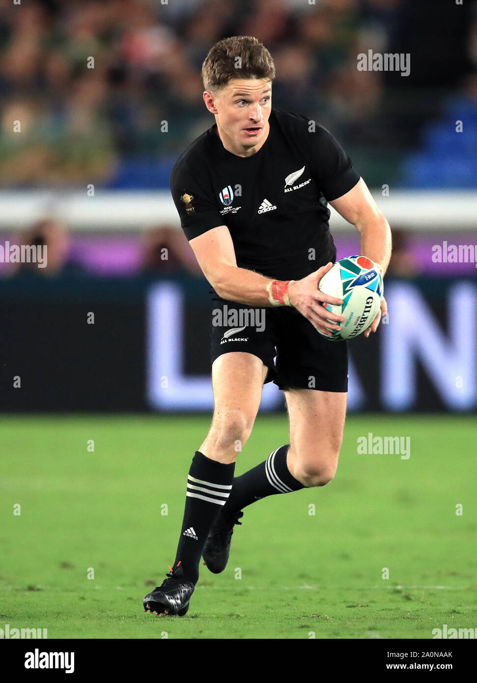 New Zealand S Beauden Barrett During The 2019 Rugby World Cup Pool B Match At International Stadium Yokohama Yokohama City Stock Photo Alamy