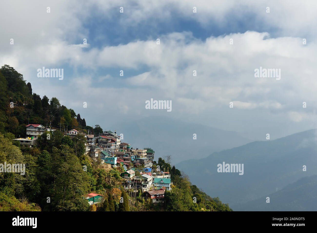 Spectacular view on the Darjeeling, West Bengal - India Stock Photo