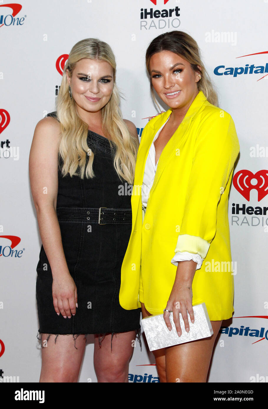 Tanya Rad and 'Bachelor' alum Becca Tilley arrive for the iHeartRadio