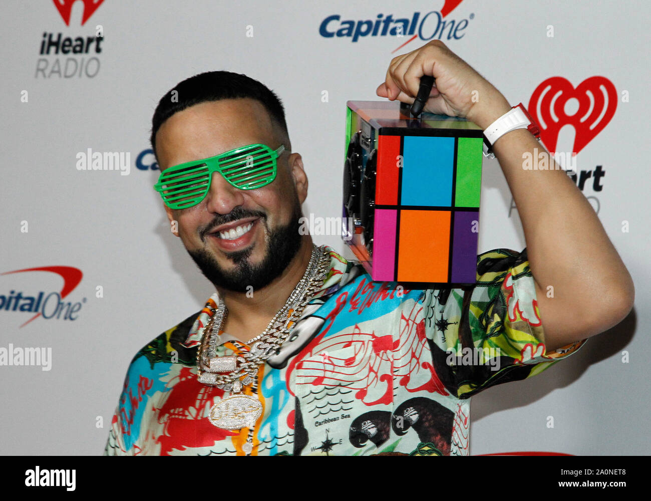 Rapper French Montana arrives for the iHeartRadio Music Festival at the ...