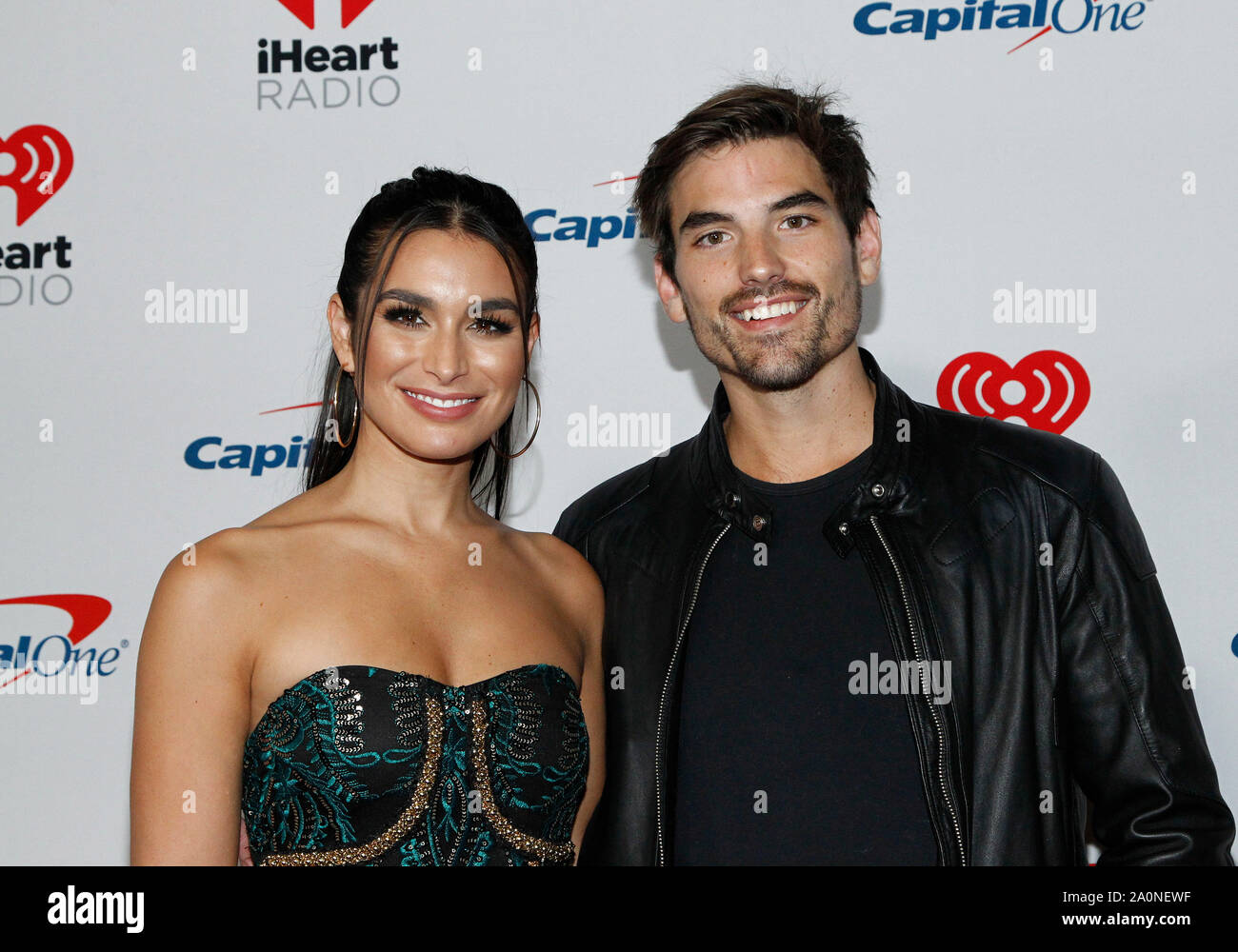 'Bachelor in Paradise' alum Ashley Iaconetti and Jared Haibon arrive for the iHeartRadio Music Festival at the T-Mobile Arena in Las Vegas, Nevada on Friday, September 20, 2019.  Photo by James Atoa/UPI Stock Photo