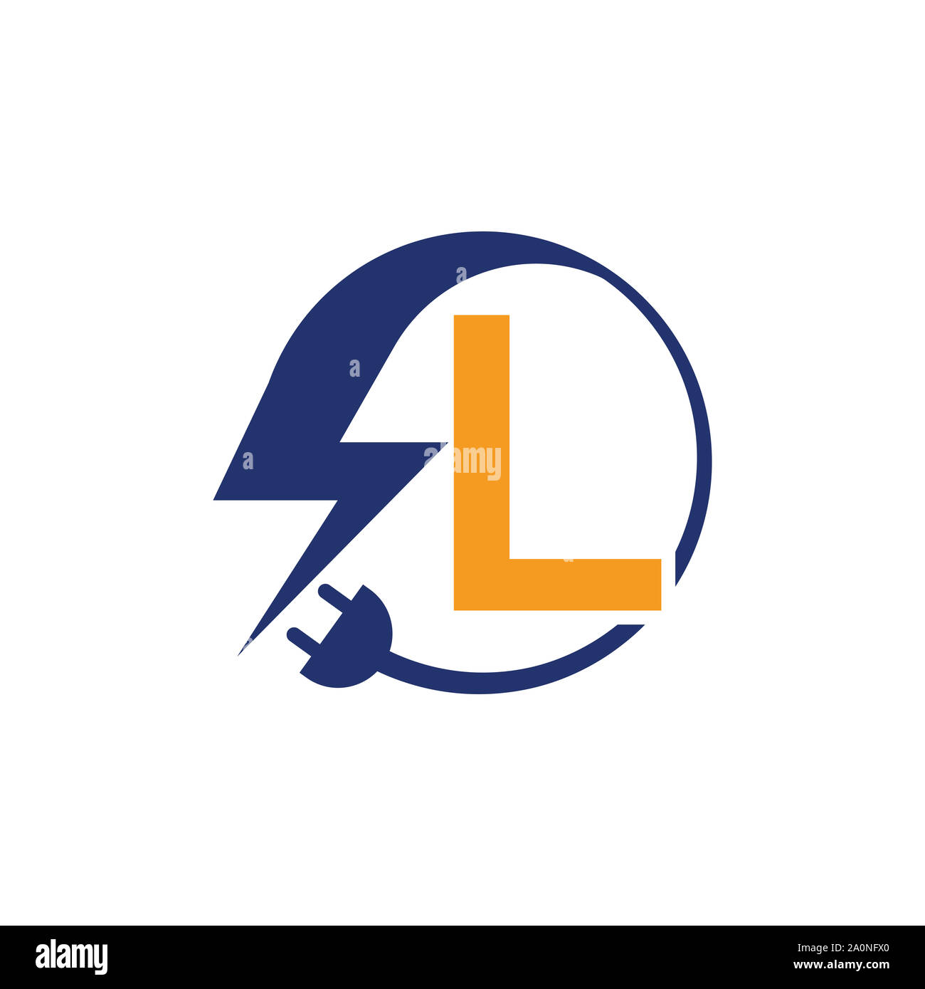 Electrical sign with the letter, Electricity Logo, electric logo and