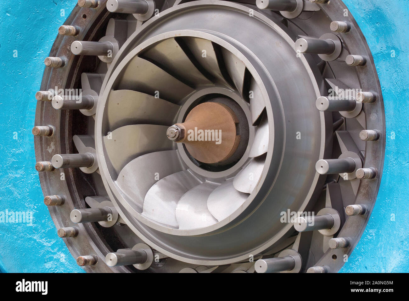 particular of the rotor of a hydraulic turbine francis Stock Photo Alamy